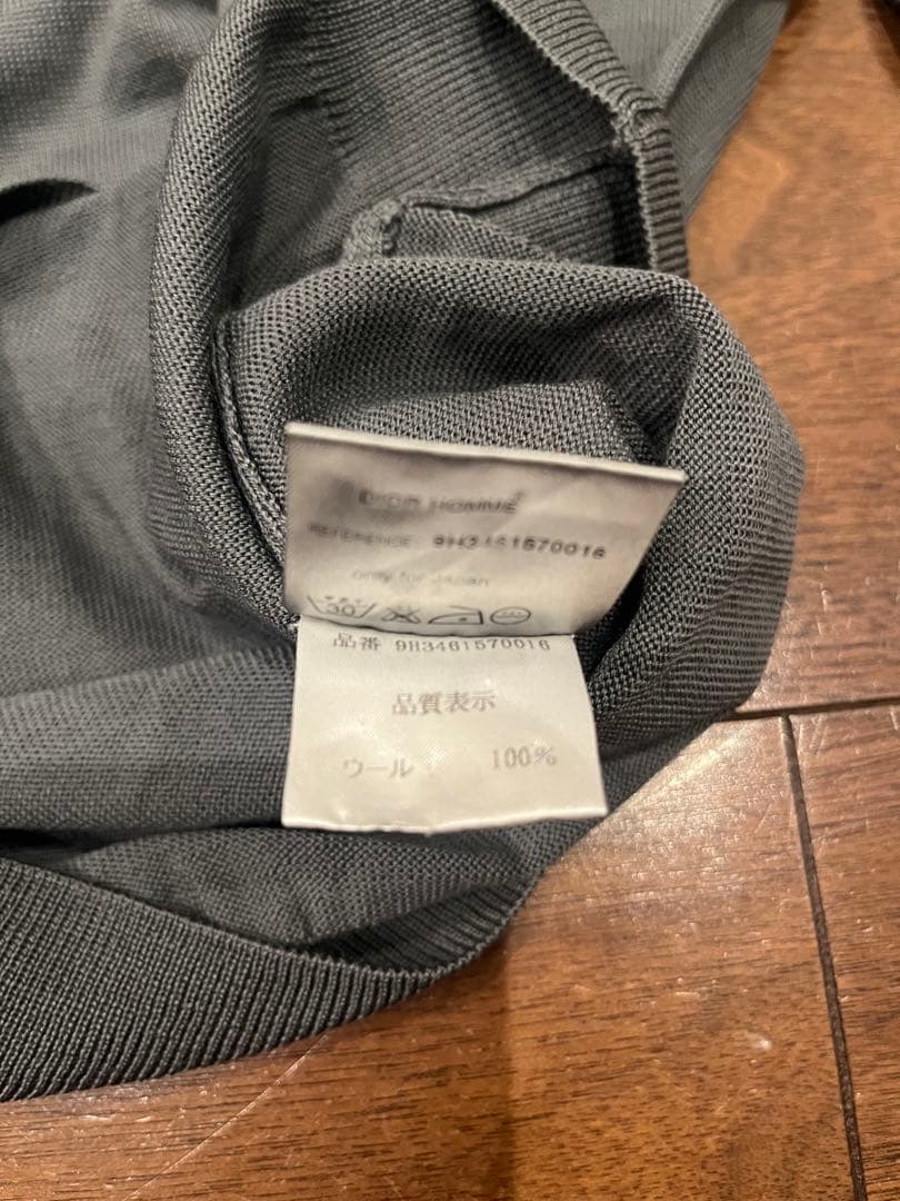 Dior homme エディ期グレー Vネックニット サイズS - メルカリ