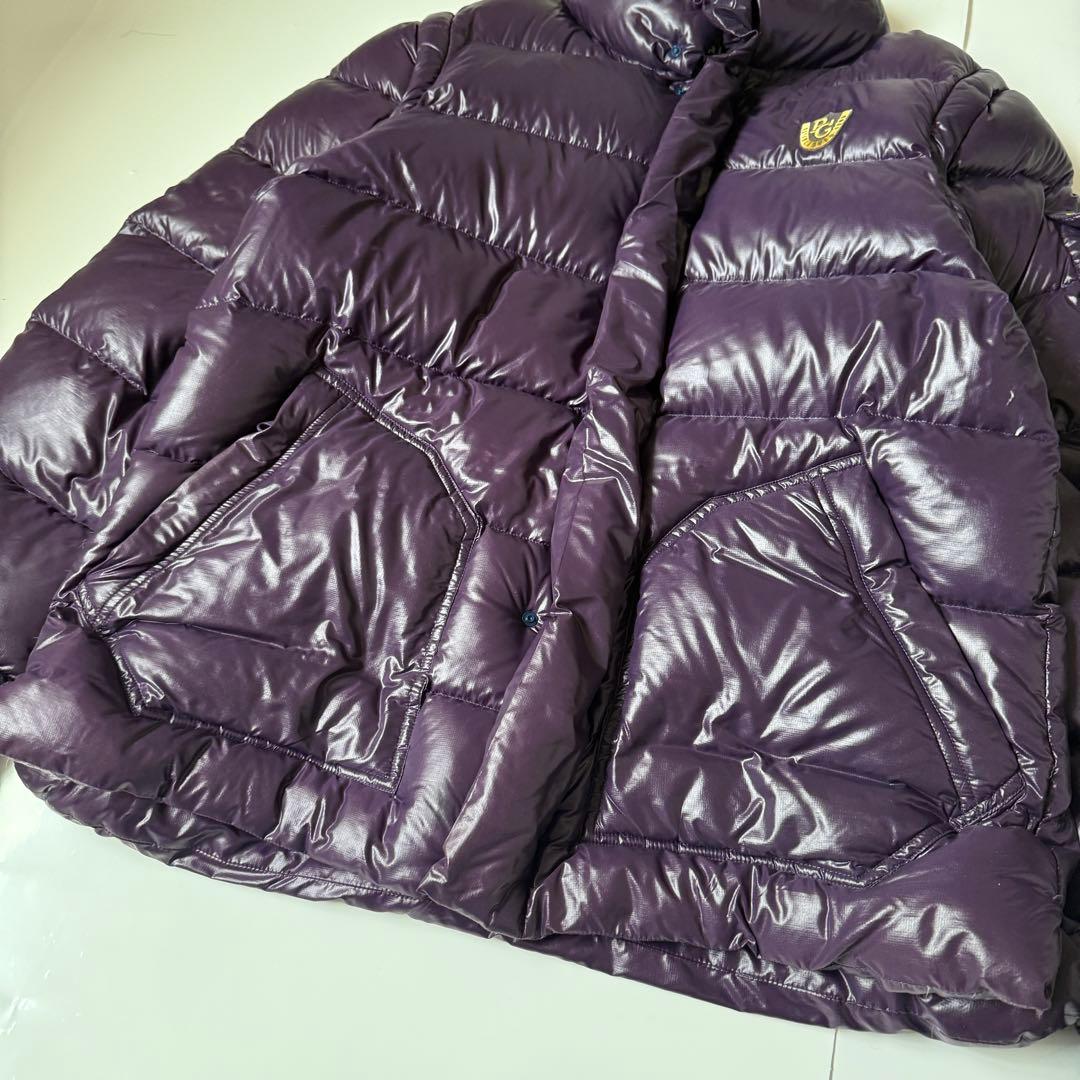 パーリーゲイツ メンズ ダウンジャケット パープル メンズ 大きめ サイズ7