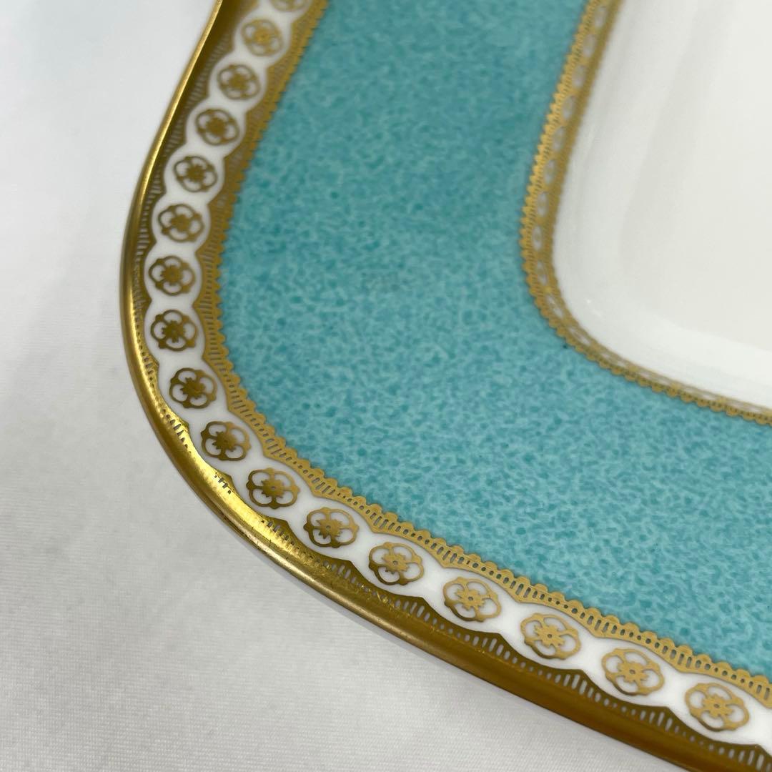 TH-M0694 ウエッジウッド ターコイズ プレート ユーランダー パウダー