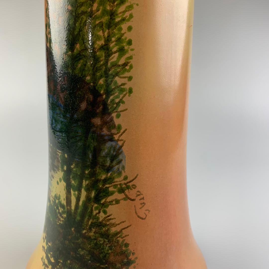 ガラス 花瓶 花器 在銘 硝子アンティーク 飾壺 西洋美術 ガラス工芸