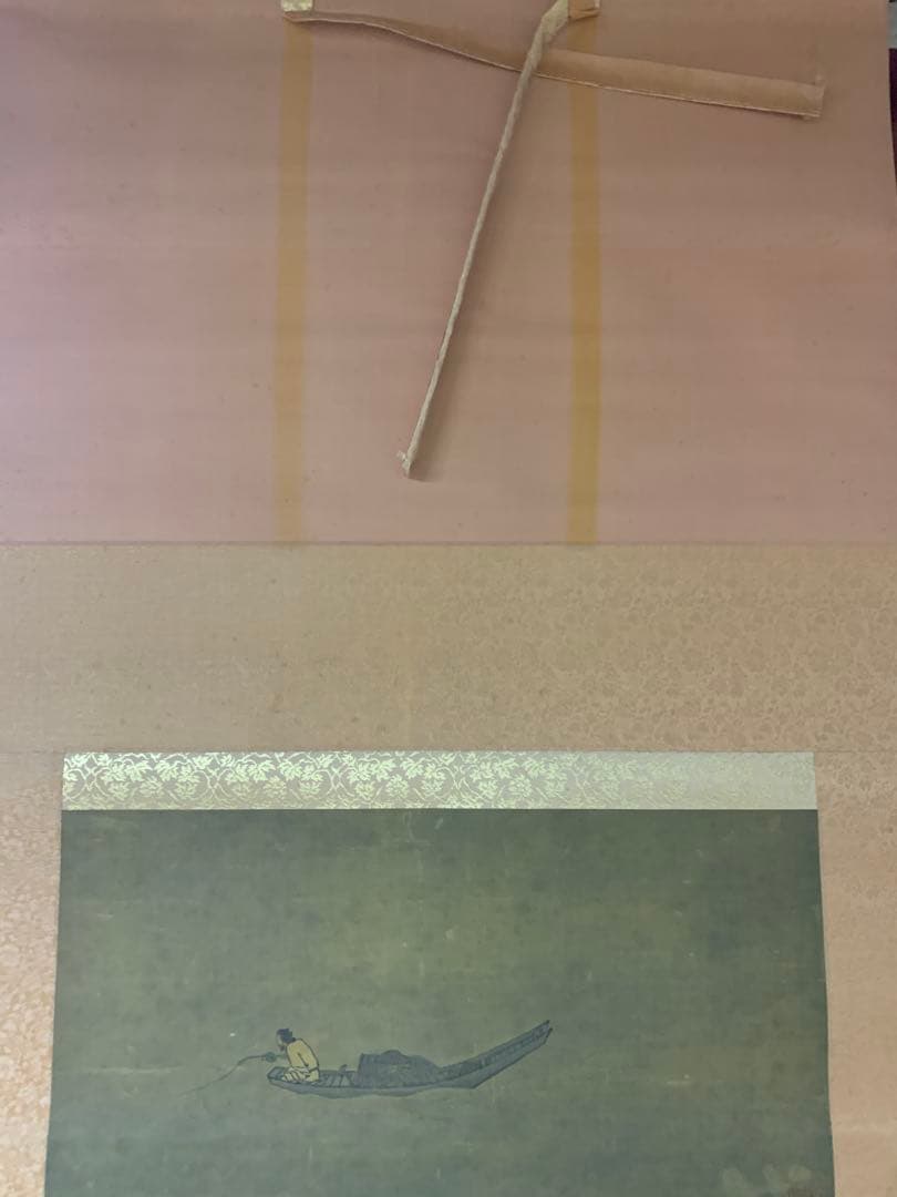 7749』伝馬遠 寒江獨釣図 巧芸複製品 南宋 四大家 掛軸