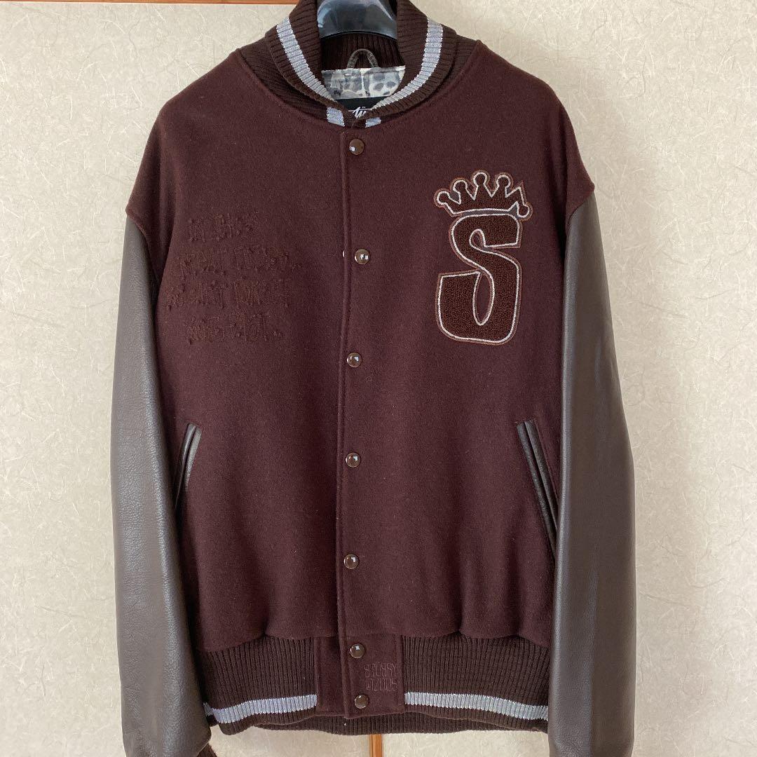 OLD STUSSY ステューシースタジャン L 25周年 美品ブラウン - メルカリ