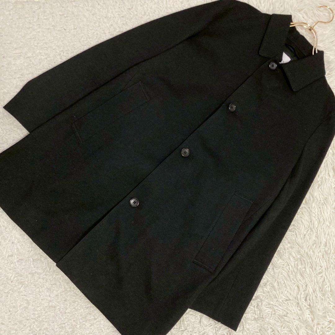 《美品》 TAKEO KIKUCHI ミドル丈コート ブラック L ビジネス