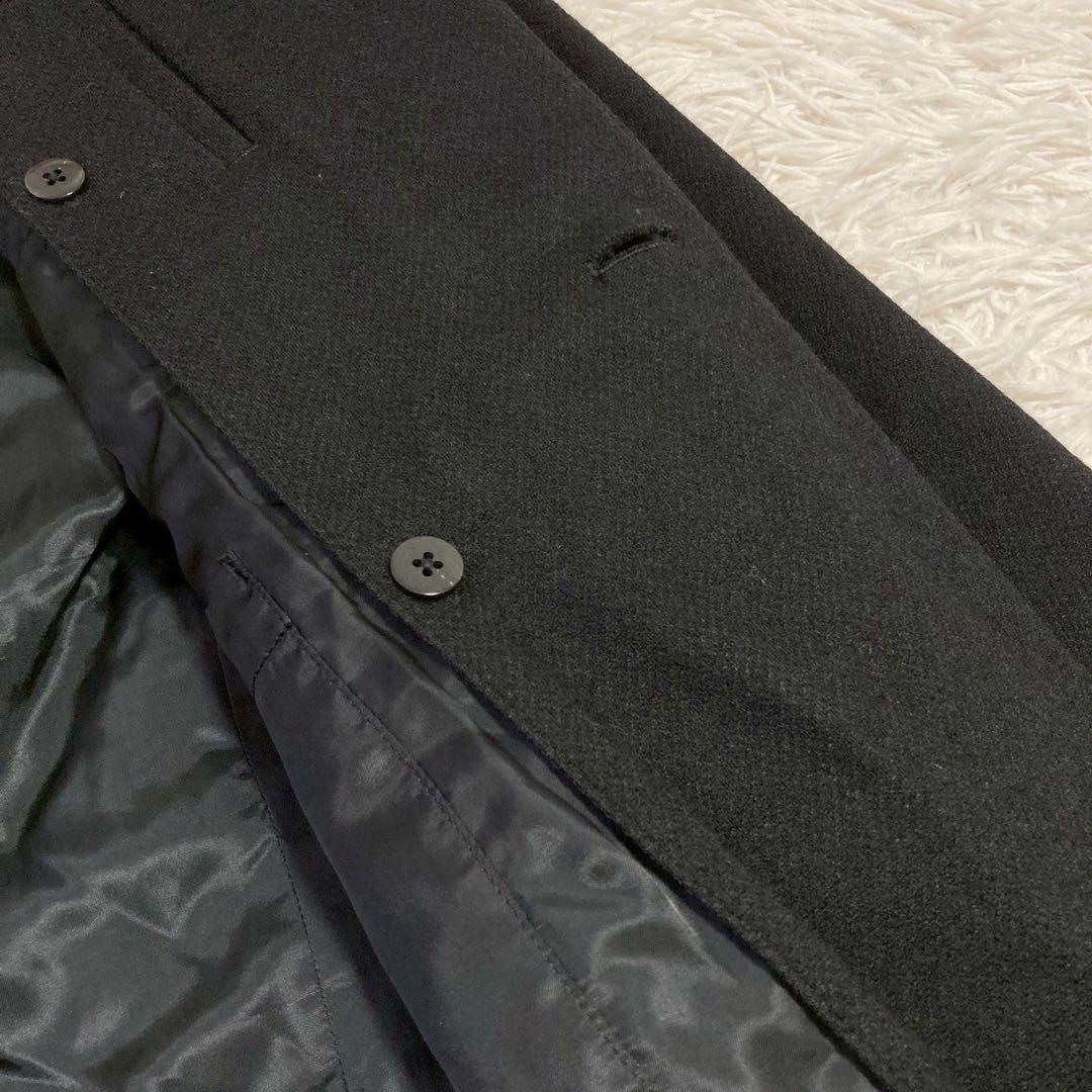 《美品》 TAKEO KIKUCHI ミドル丈コート ブラック L ビジネス