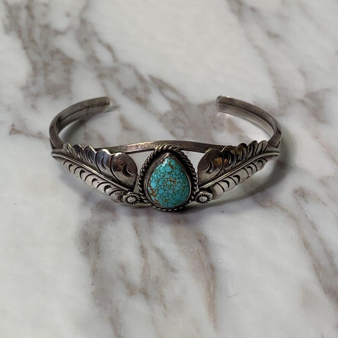 Arnold Goodluck ターコイズバングル STERLING刻印 ARNOLD GOODLUCK アーノルドグッドラック ナバホ族 STERLING刻印