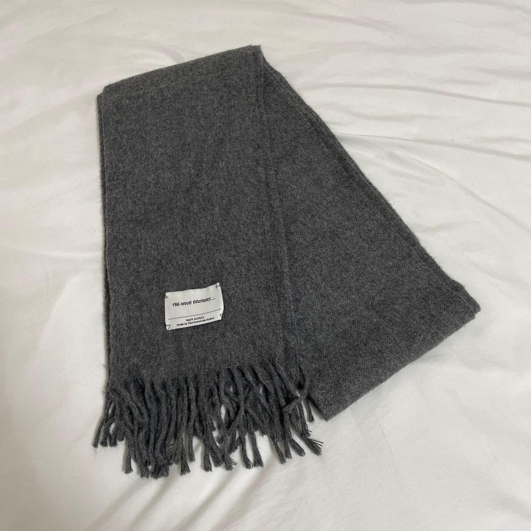 THE INOUE BROTHERS マフラー グレー baby alpaca THE INOUE BROTHERS（ザイノウエブラザーズ） マフラー THE INOUE
