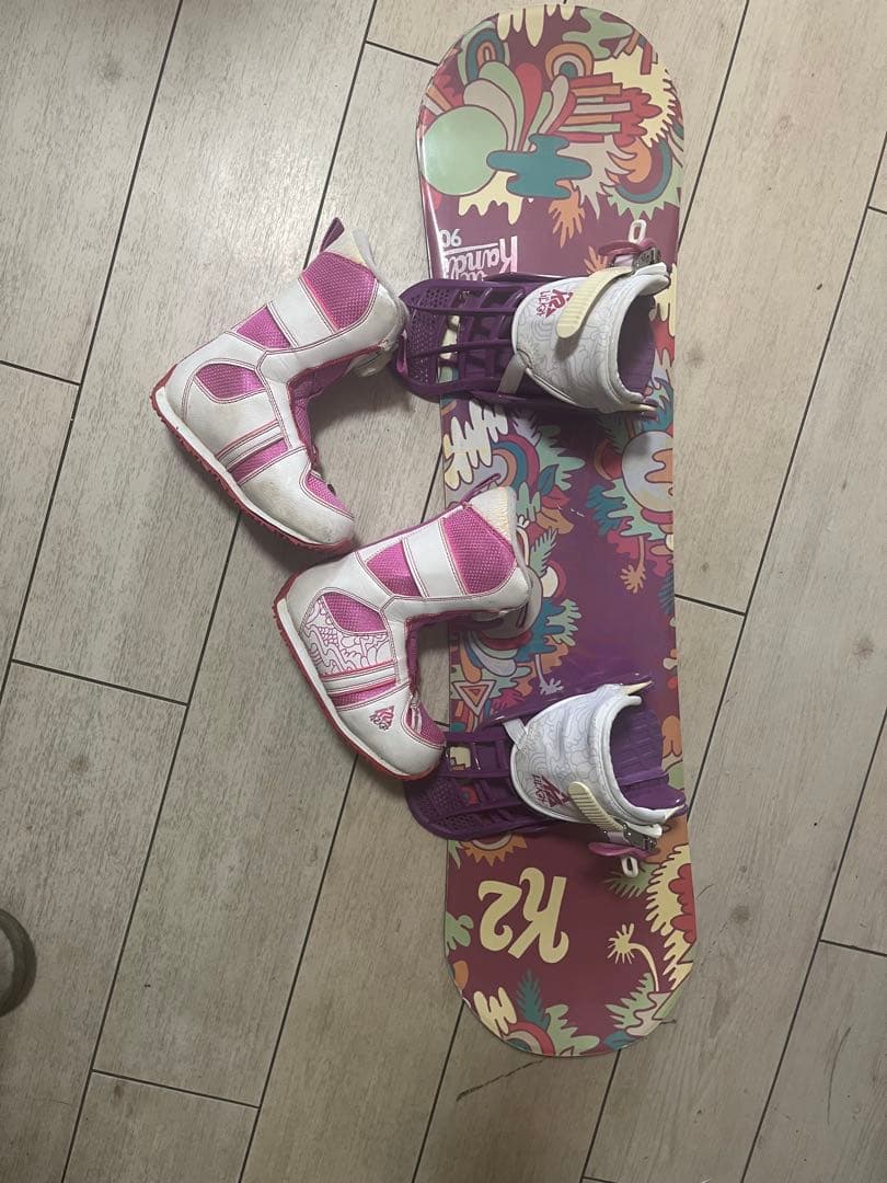 K2 スノーボードとブーツセット　90センチ　ブーツ16.5センチ K2 キッズ スノーボードセット 90cm ブーツサイズ18.5〜19.5 K2