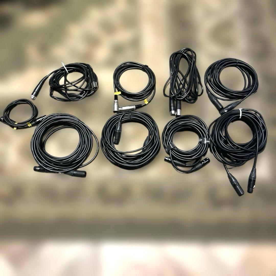 XLRオーディオケーブルセット 9本 E.D.GEAR TRSフォン - XLRオス 2本セット (1.5m) オーディオケーブル