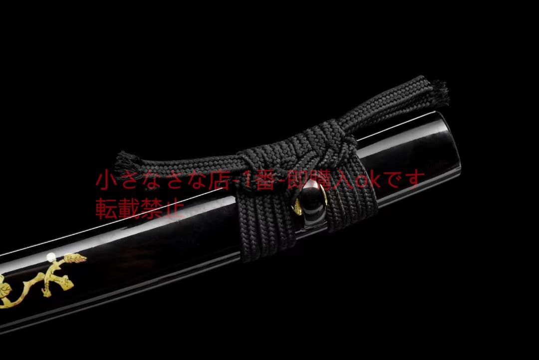 20寸髪黒模様鋼武士刀【梅】 武具 刀装具 日本刀 模造刀