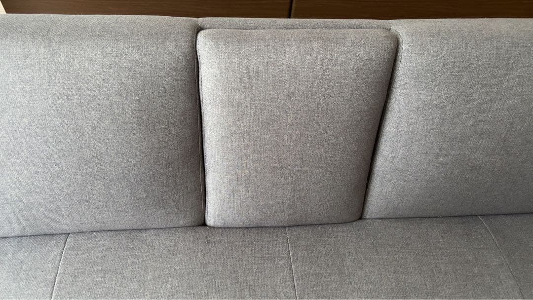 【大きめ・美品】ローソファ リクライニング付き（グレー）1.85m×1m