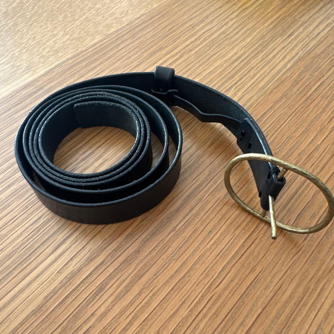 ミナペルホネン レザーベルト ブラック - メルカリ