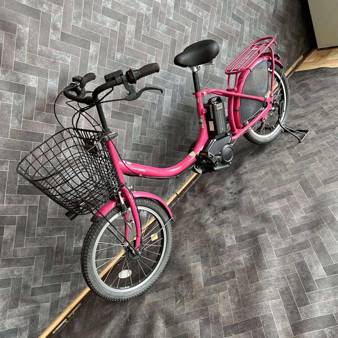 ぽむぽむ様専用ピンク 電動アシスト自転車 前バスケット付き - メルカリ