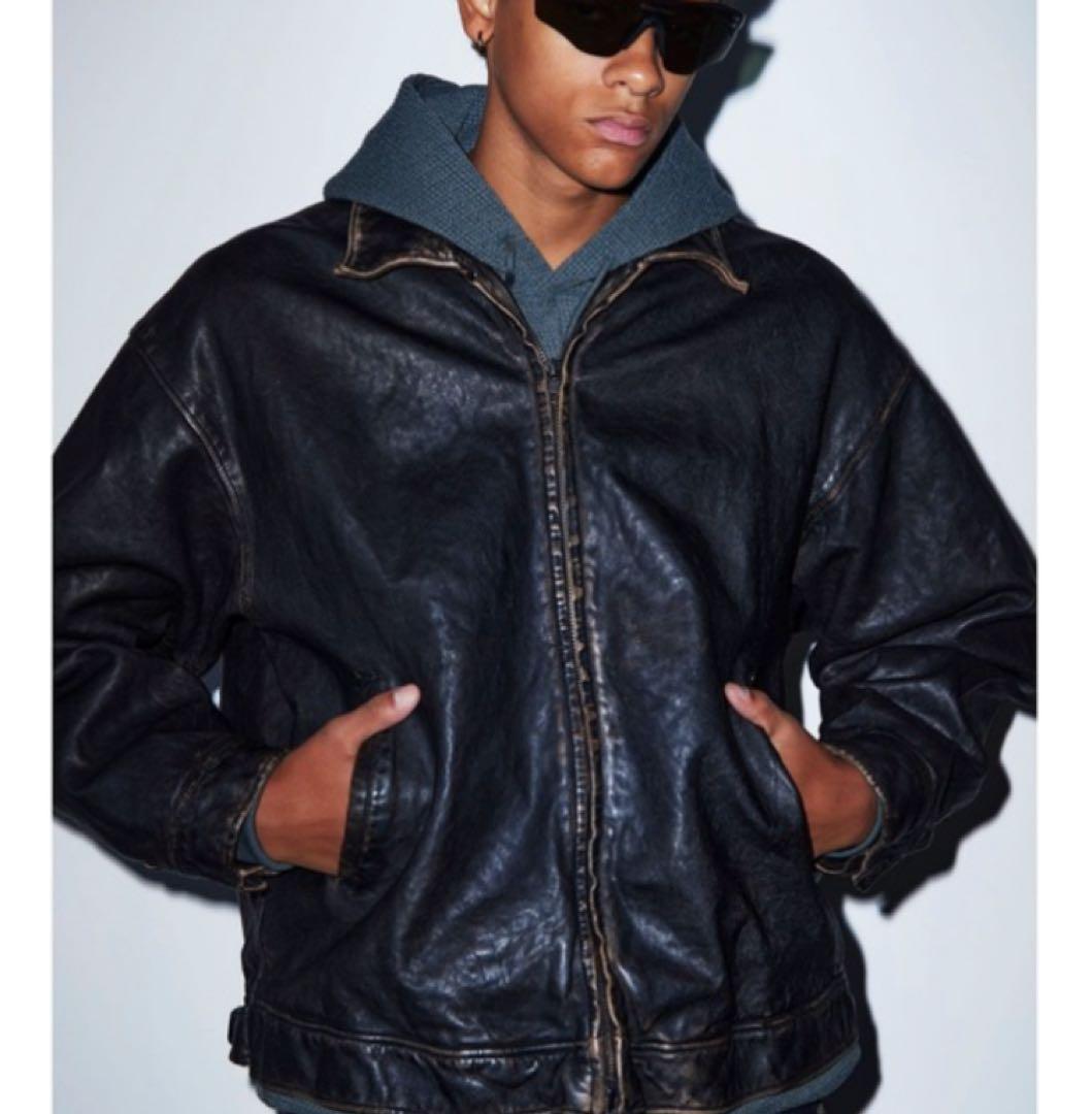 超希少】90's OLD GAP ダメージ加工レザージャケット 黒茶 - メルカリ