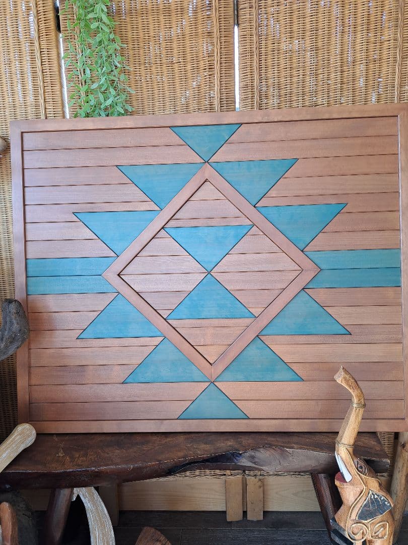 ♡オルテガ柄壁掛けインテリア♡ オルテガ柄（壁掛けボード） | aianwoood