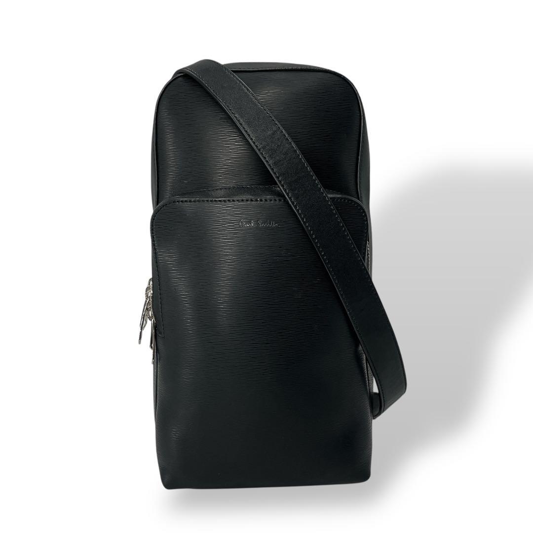 asu様　現行　美品　ポールスミス　ボディバッグ　型押しロゴ　斜めがけ　ブラック 楽天市場】Paul Smith ポールスミス メンズ レディース箔押しロゴ