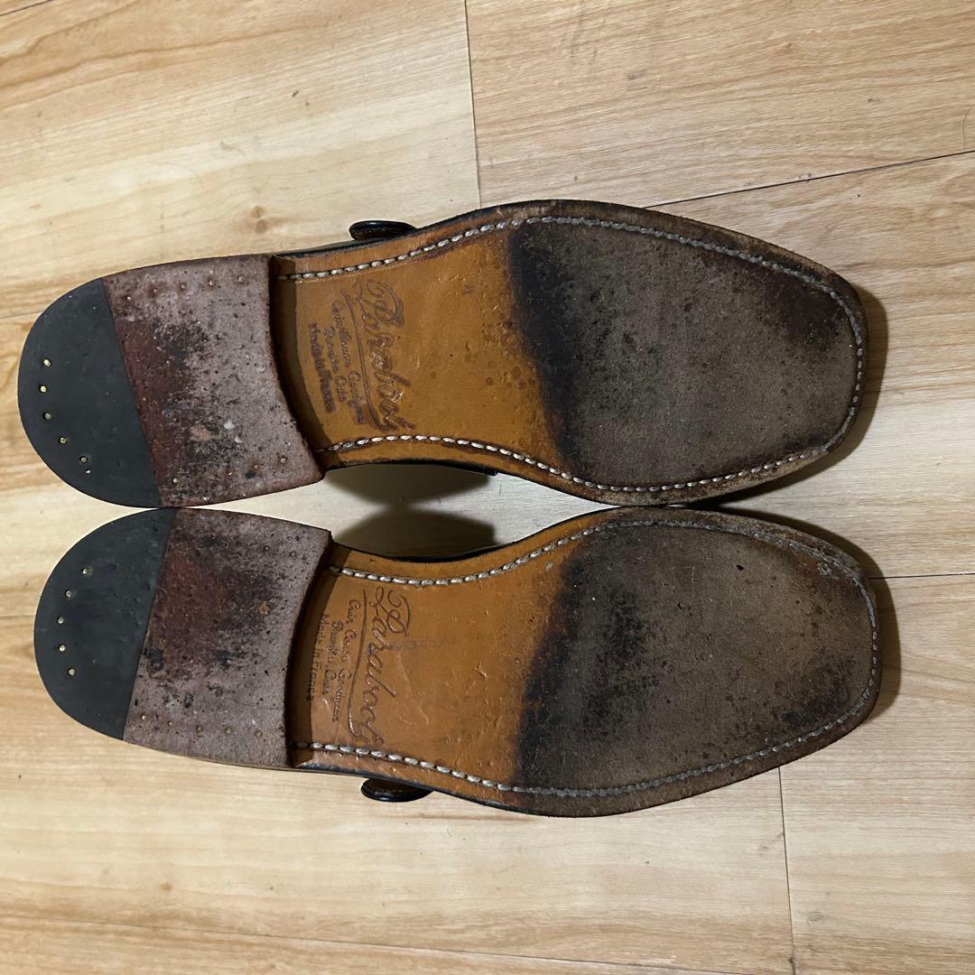 美品】【Paraboot】シングルモンクストラップ ブラック