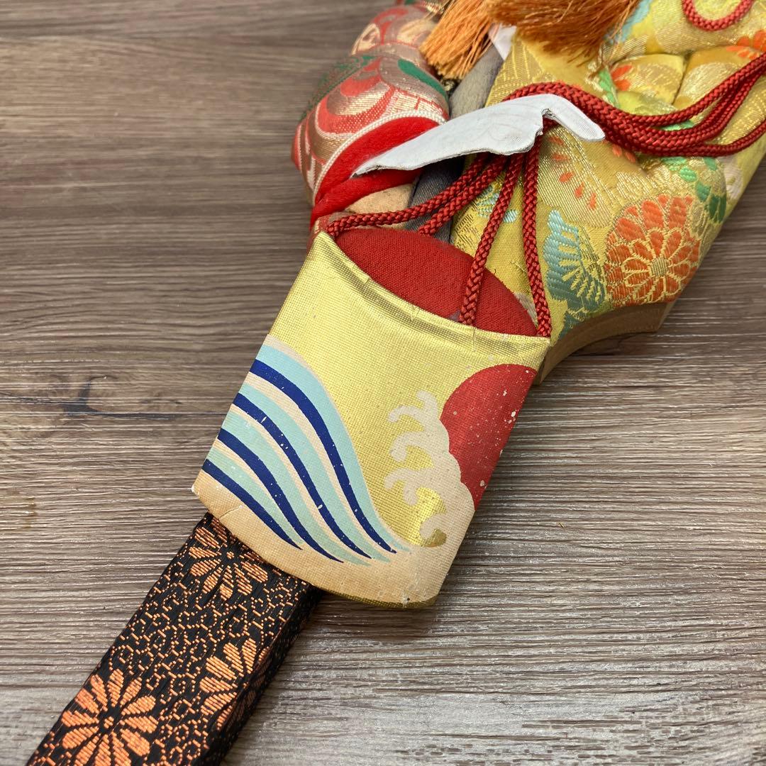 E-5 昭和レトロ 正月飾り 押絵羽子板 伝統工芸品 扇 縁起物 お正月