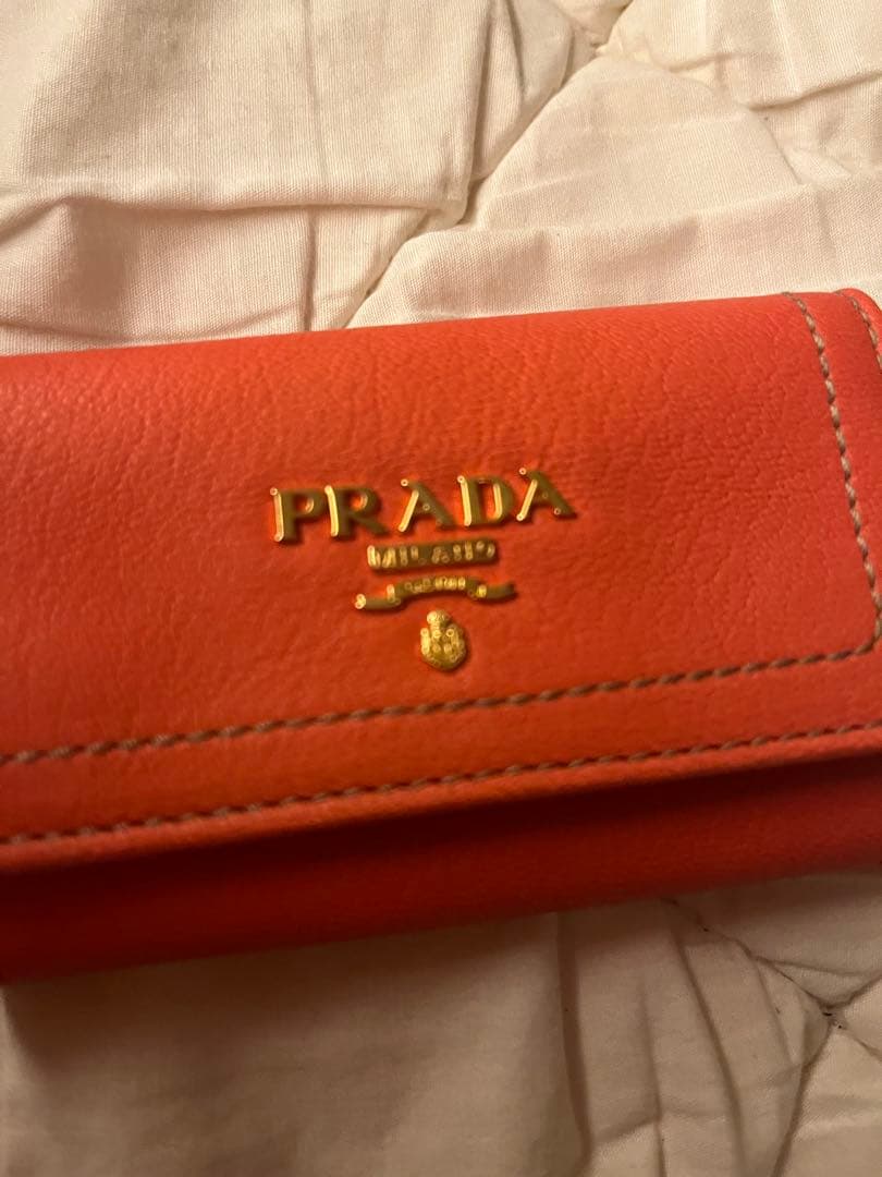 PRADA PORTACHIAVI 6 GANC1 オレンジキーケース⭐︎新品⭐︎ 割引