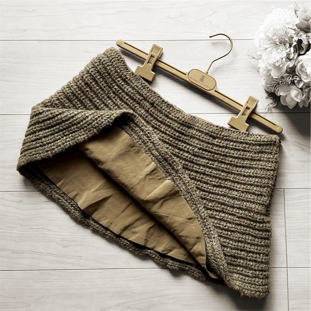 厚手 ブルネロクチネリ 最高級カシミヤブレンド ケーブルニット