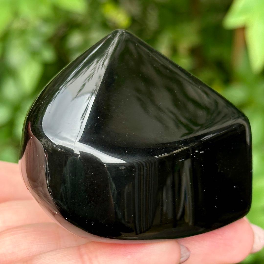 レインボーオブシディアン ハート 置物 MY473 - メルカリ