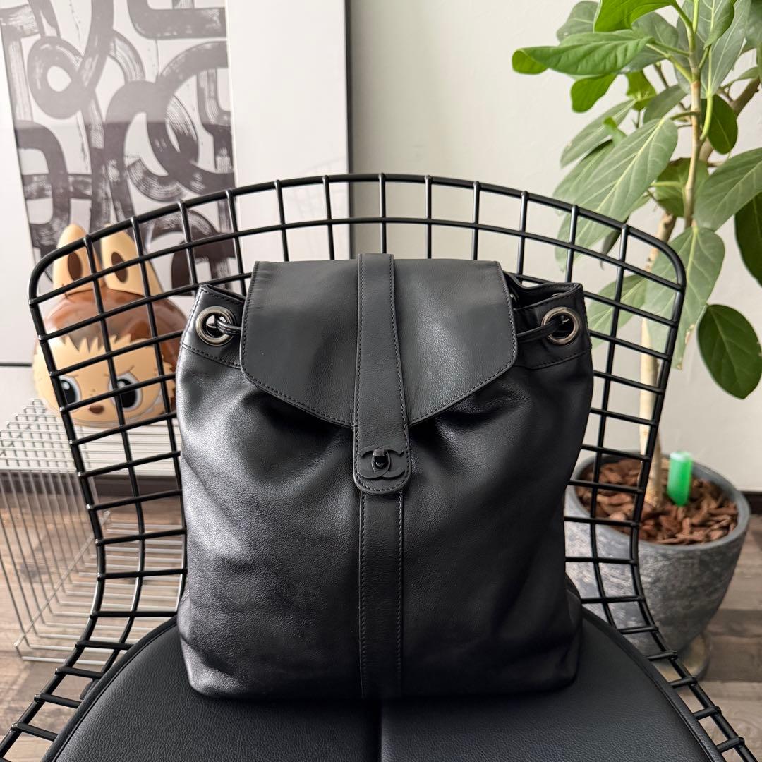 CHANEL ココマーク ターンロック ソーブラック ヴィンテージ リュック CHANEL ココマーク ターンロック ソーブラック ヴィンテージ リュック