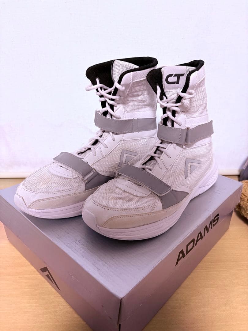 ADAMS ボクシングシューズ ホワイト Adamsアダムスエリートボクシングシューズ | ボクシング格闘技専門店