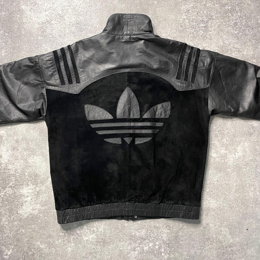 激渋 80s adidas RUN DMC レザートラックジャケット】 - メルカリ