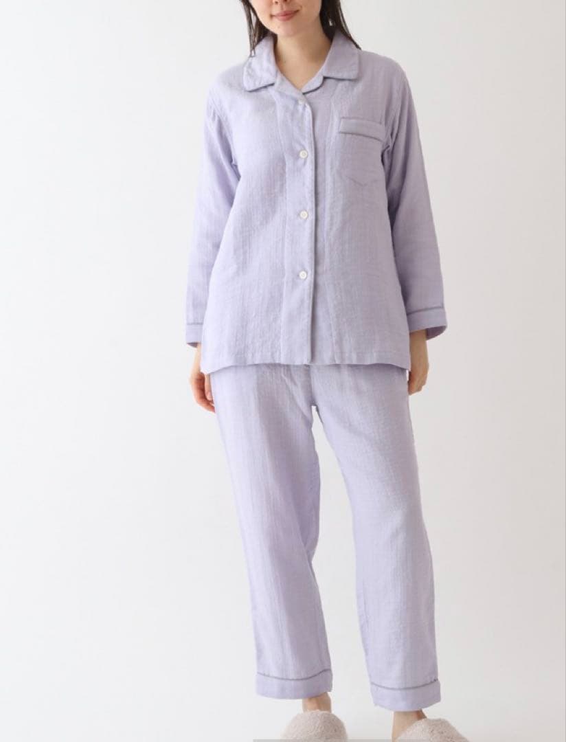 マシュマロガーゼレディスパイピングパジャマ Lサイズ - メルカリ