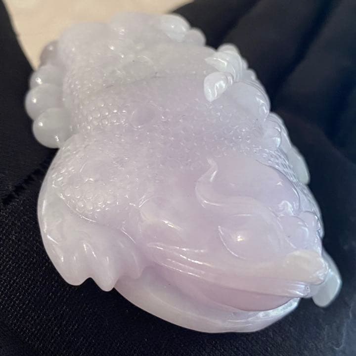 極上❣️ラベンダー本翡翠♡銭蛙ちゃん