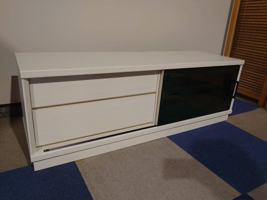 東京23区内送料無料 ニトリ　テレビ台　中古【TP04495】 フレンチカントリー調 フラップ式扉テレビ台 (WH) | ニトリネット