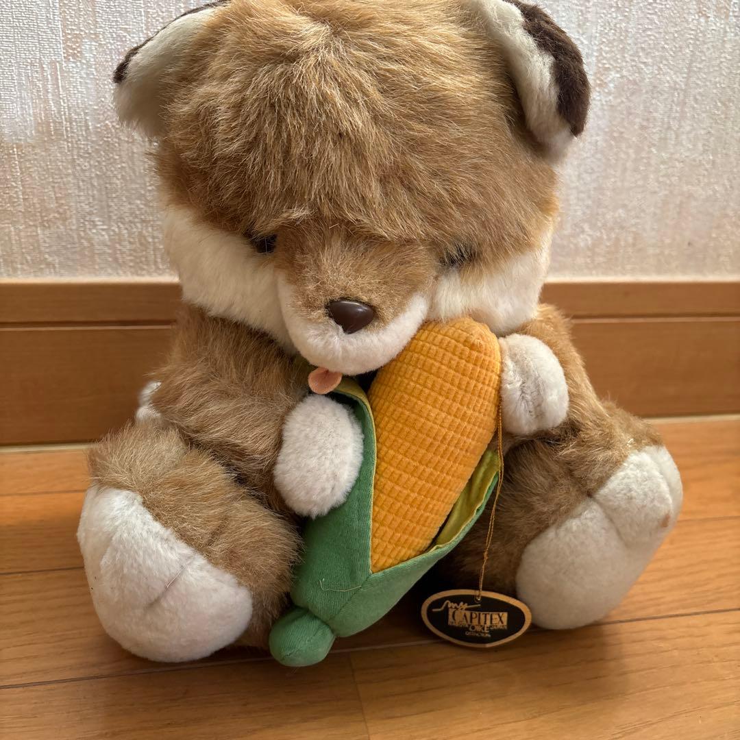 昭和レトロ オオイケ コーンきつねM ぬいぐるみ - メルカリ