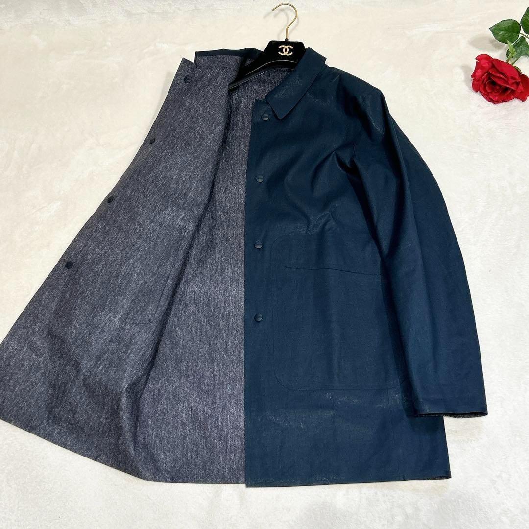 未使用✨　ヘルノ　herno ステンカラー　コート　リバーシブル　ゴム引き 48 HERNO（ヘルノ） ステンカラーコート コート リバーシブル コットン