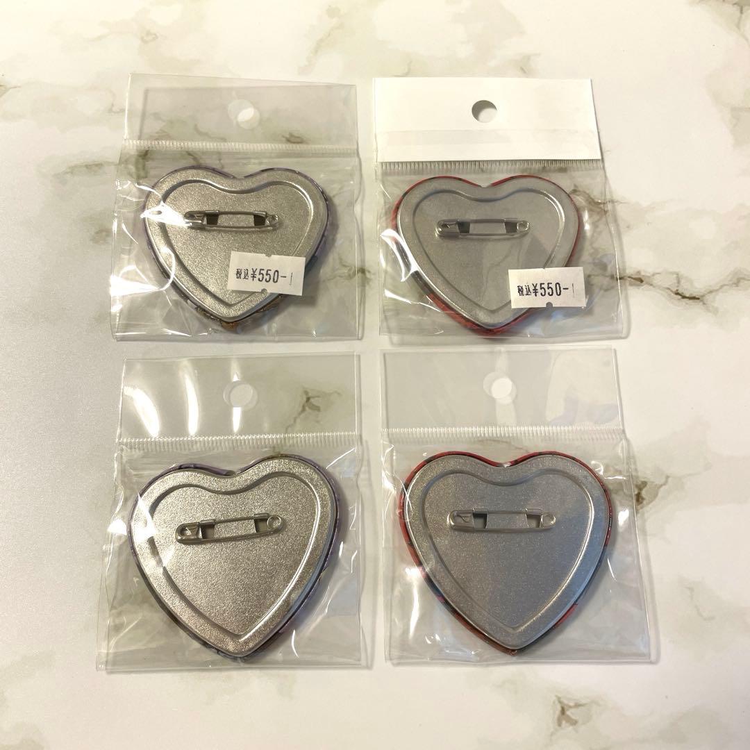 吸血鬼すぐ死ぬ 秋田書店 ハート 缶バッジ ドラルク ロナルド 4点