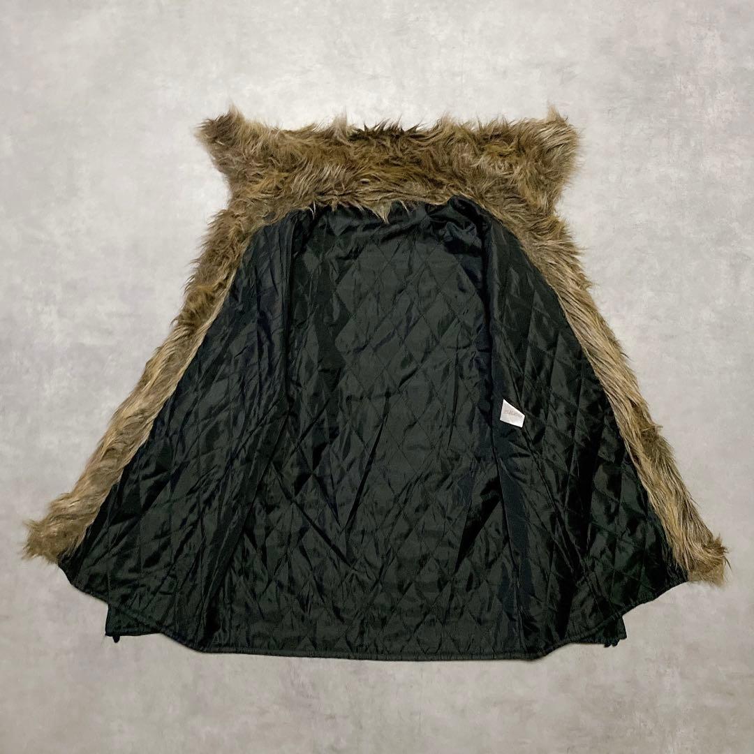 00s y2k A.S.M ファー付デニムジャケット 平成ギャル男 グランジ Mの