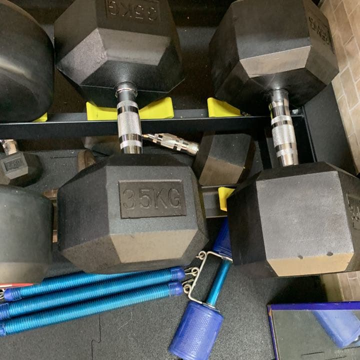 ラバーヘックス  ダンベル　42.5kg  2個