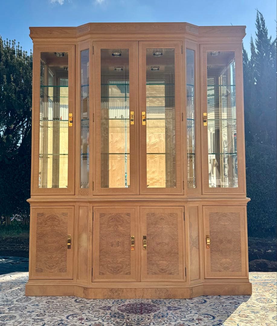 ドレクセル DREXEL チャイナ 飾り棚 キャビネット ホワイト系 ☆最高峰 ドレクセルヘリテイジ 345万 チャイナキャビネット キュリオ