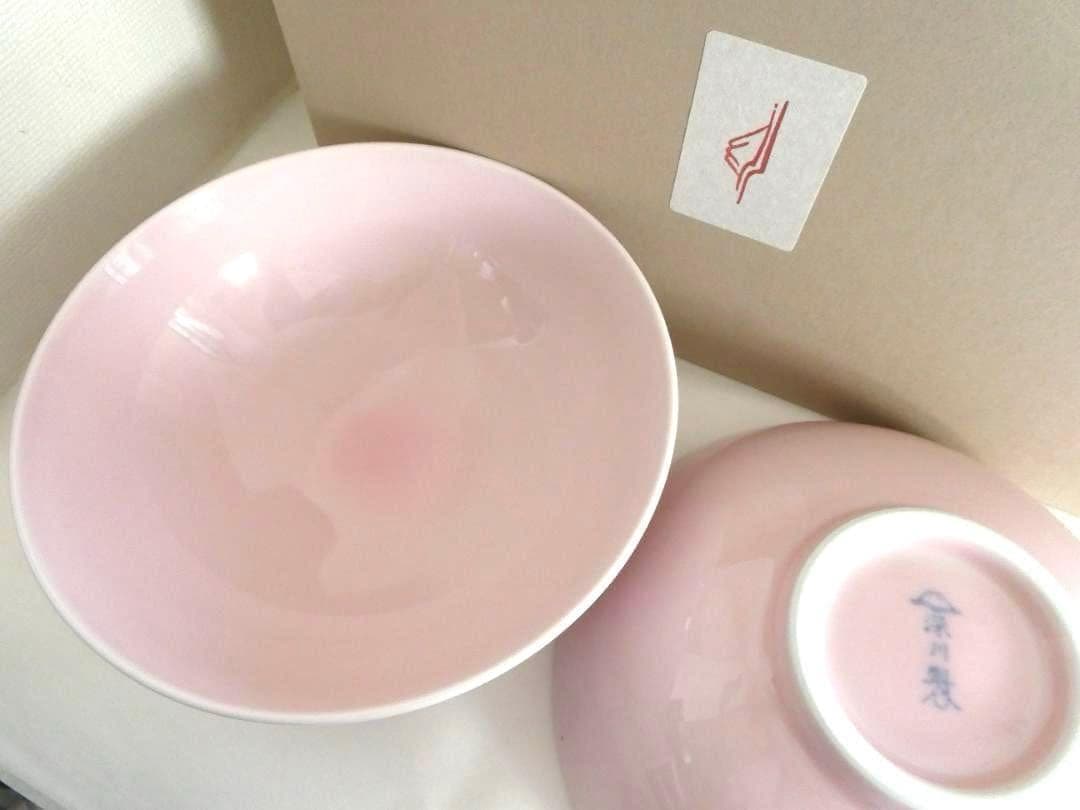 深川製磁】桃釉 めん鉢 ボウル ペア お正月 ひな祭り - メルカリ
