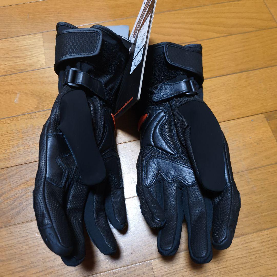 HYOD ヒョウドウバイク用プロテクター付きグローブ 黒/オレンジ M