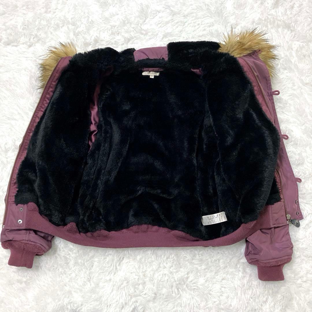 MOUSSY N-2B ボンバージャケット パープル archive ファー