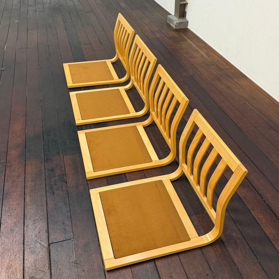 H111C29b カリモク Karimoku 座椅子 4脚セット