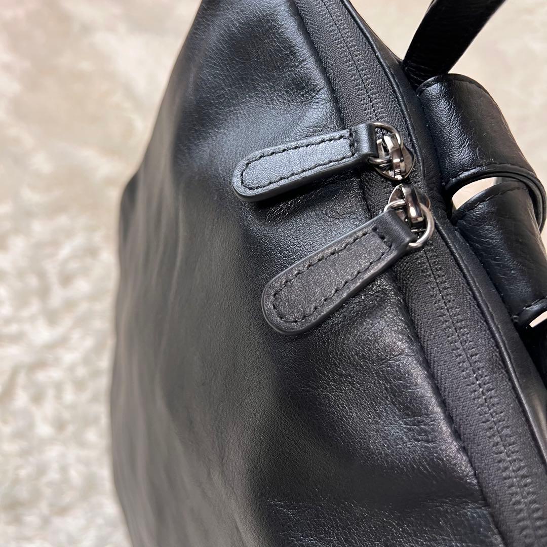 美品 イアパピヨネ 《A４対応/本革》レザースタンドリュック2 ブラック