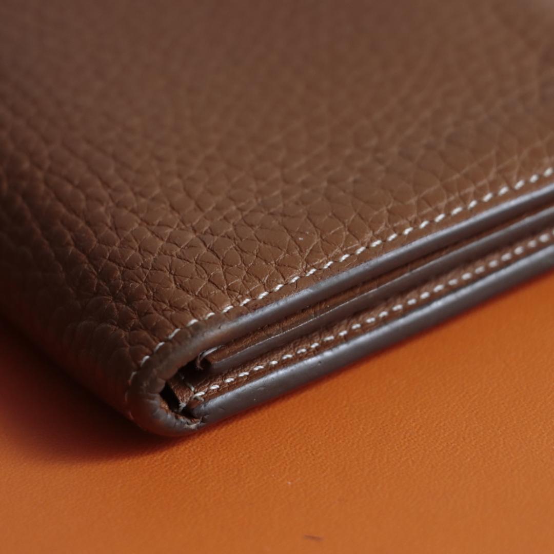 美品！Hermes エルメス ベアンスフレ ブラウン 長財布 ウォレット