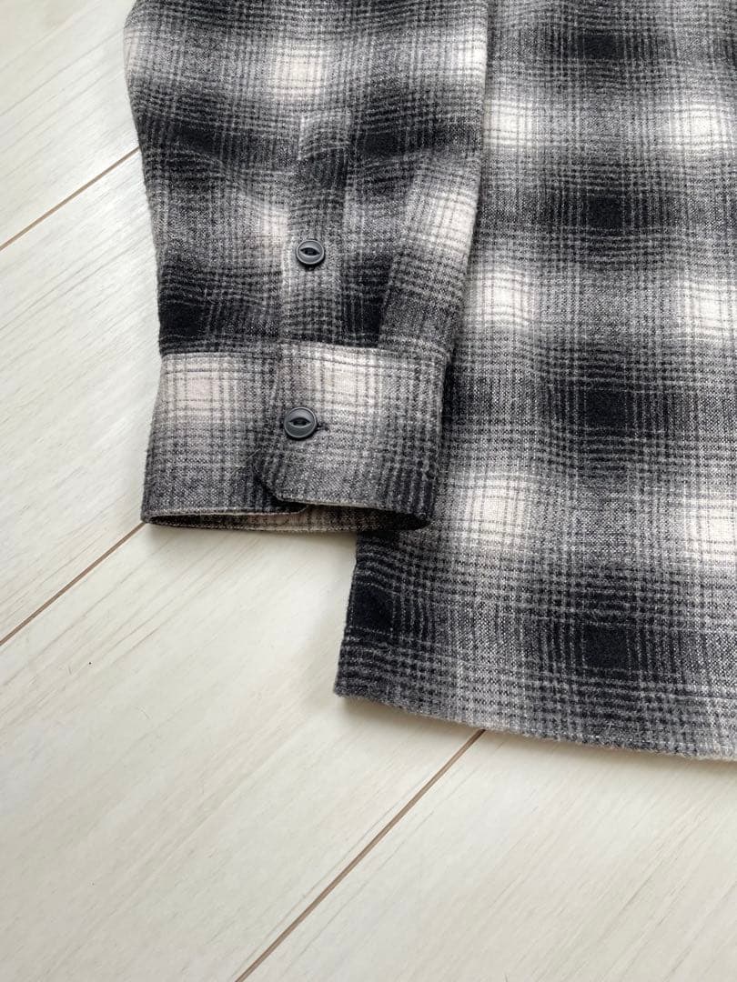 XL カーハート 黒白 オンブレー ウールシャツ シャドーチェック WIP