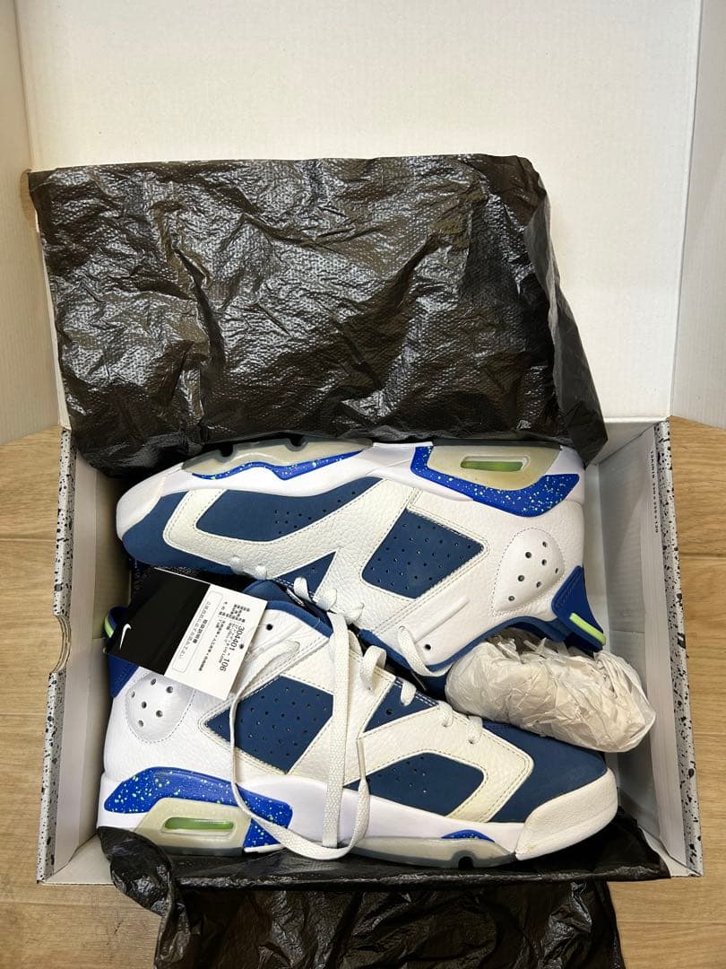 値下げ！Air Jordan 6 ホワイト/ネイビー/グリーン 国内9月19日発売予定】 ナイキ エアジョーダン6 レトロ ロー ホワイト