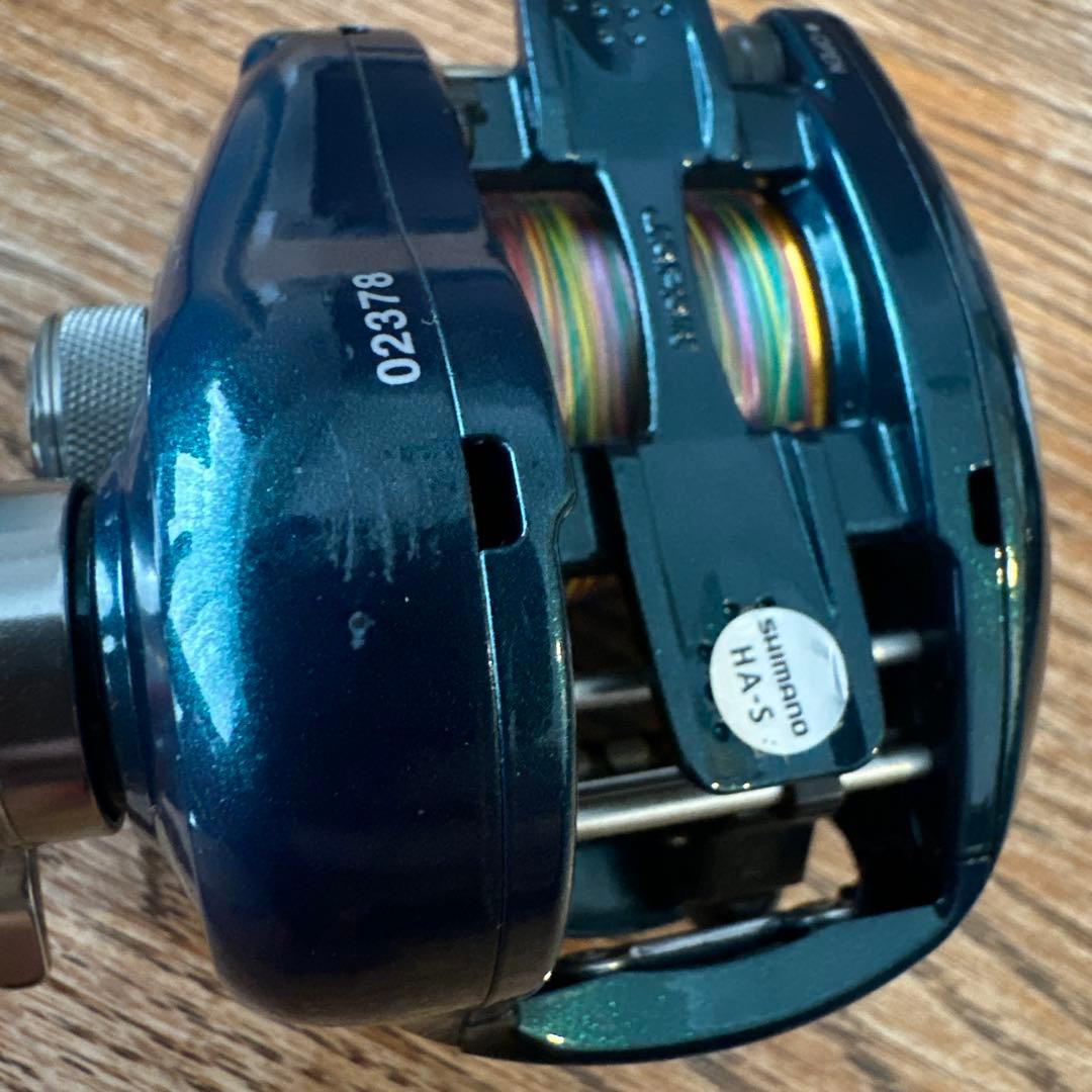 最終価格 SHIMANO 炎月 ベイトリール 青 釣り リール 鯛カブラ