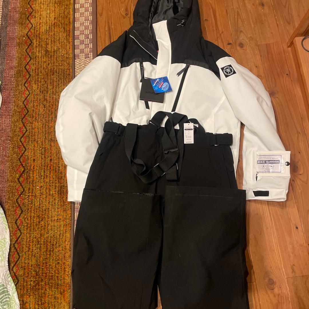 WINDEX スノーボードウェア ホワイト/ブラック ウインデックス スキーウエア 上下セット レディース スキー