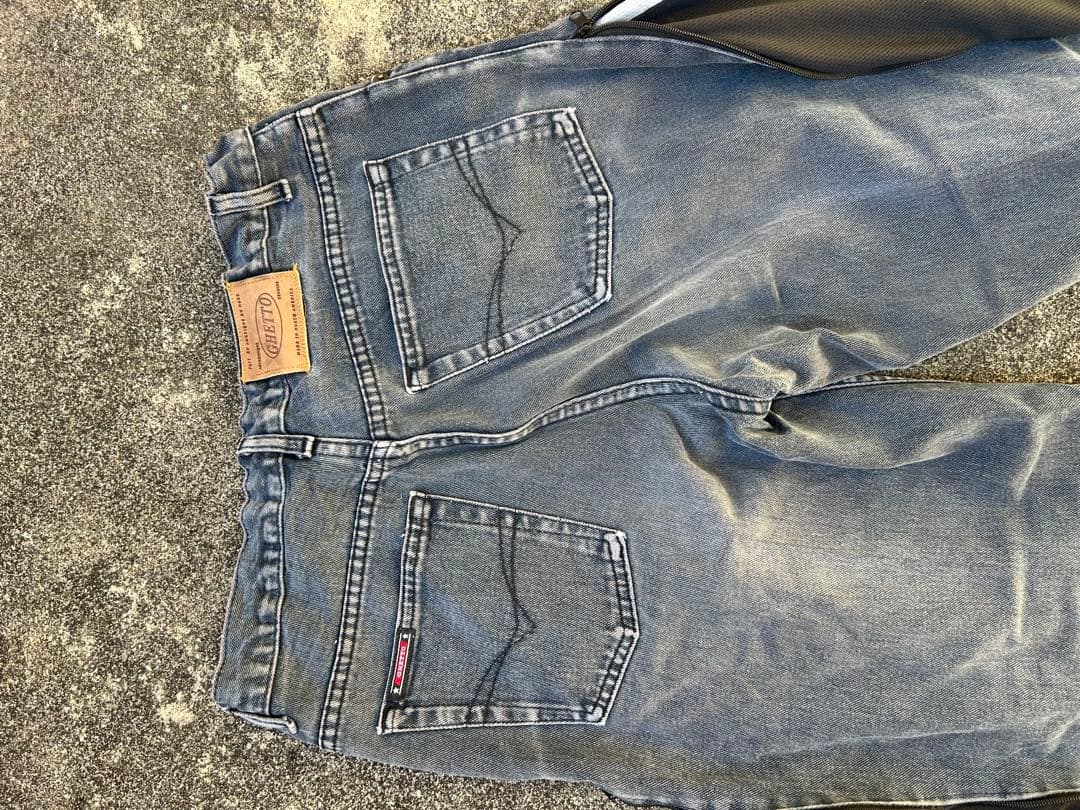 リメイクデニム再構築デニムNIKE トラックパンツ海外人気モデル