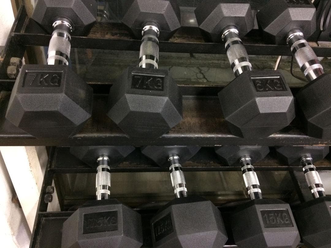 ヘックス ラバーダンベルSET　45kg×2 / 52.5kg×2