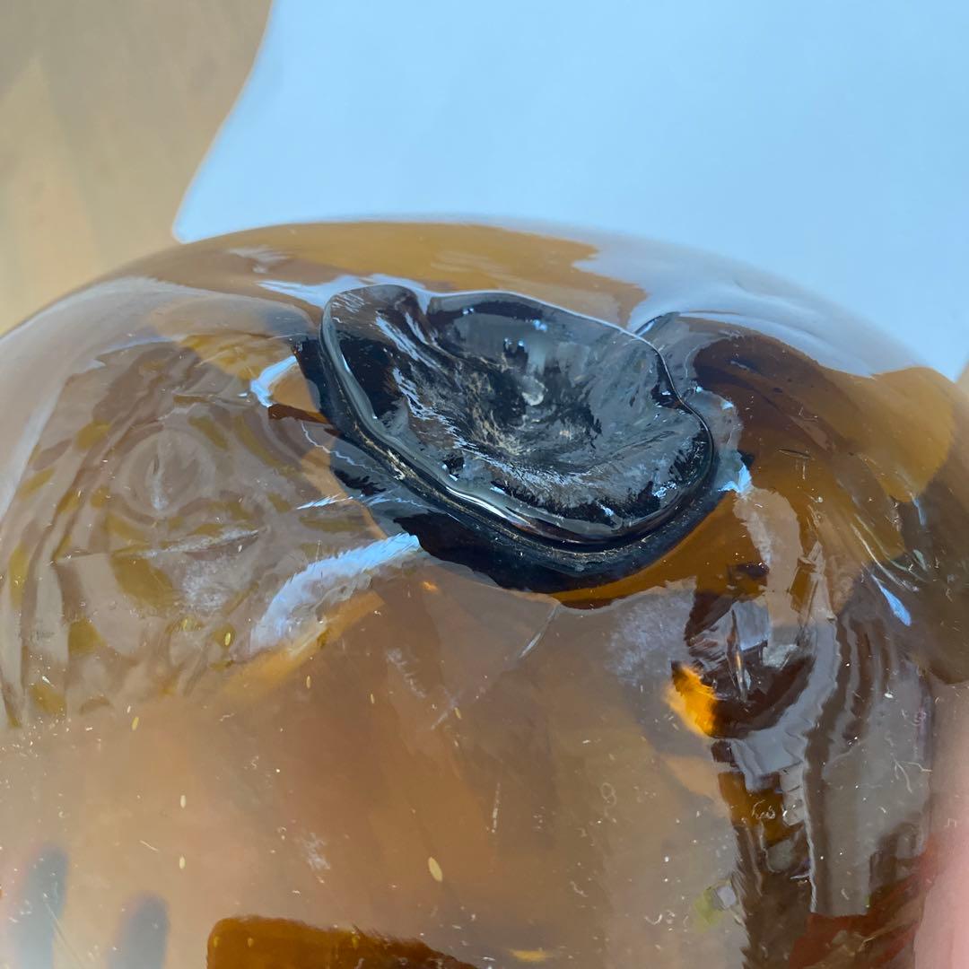 ガラス玉 浮き玉 茶色