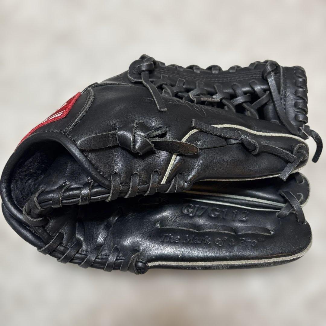 美品 Rawlings GJ7G112 軟式野球グローブ 黒 子供用 卸売り